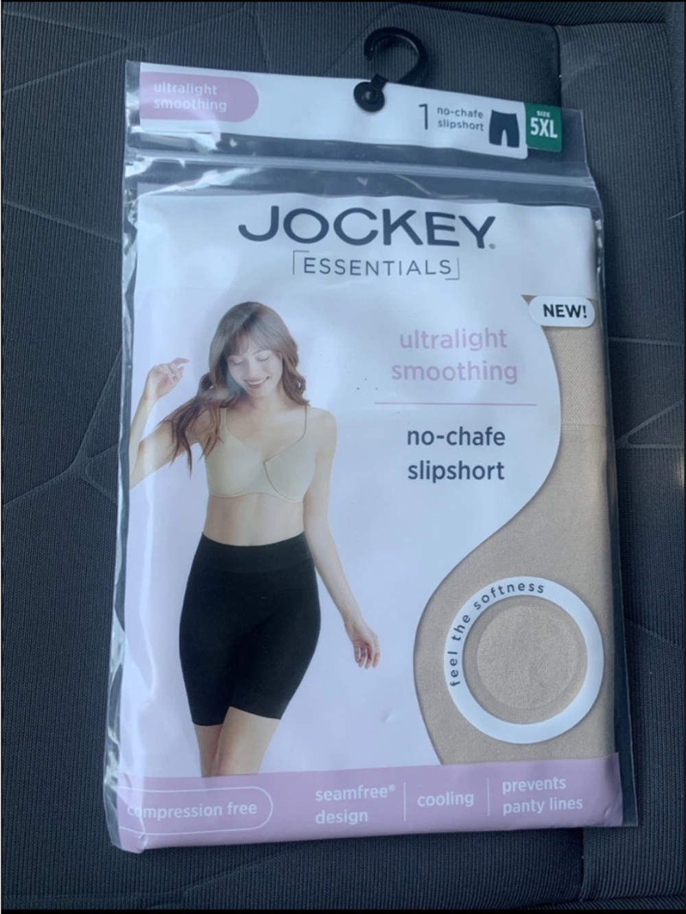 2/$20 Jockey Essentials Ultralight Smoothing No-Chafe Slipshort - Beige 5XL